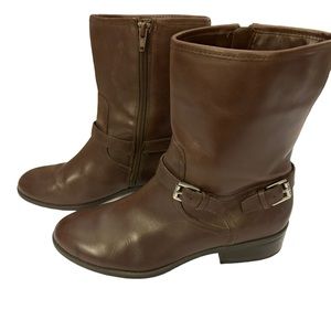 Ralph Lauren Women’s‎ Brown Leather Mesi Ankle Boots Size 8.5